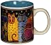 Laurel Burch Artistic Collection Mug, Feline Family Portrait, Multicolor