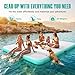 FBSPORT Inflatable Floating Dock Air Dock Platform, 8ft Floating Island Raft for Lake with Non-Slip Surface, Lake Floats for Adults, Inflatable Water Float Dock Mat for Pool Beach Ocean, Green/White