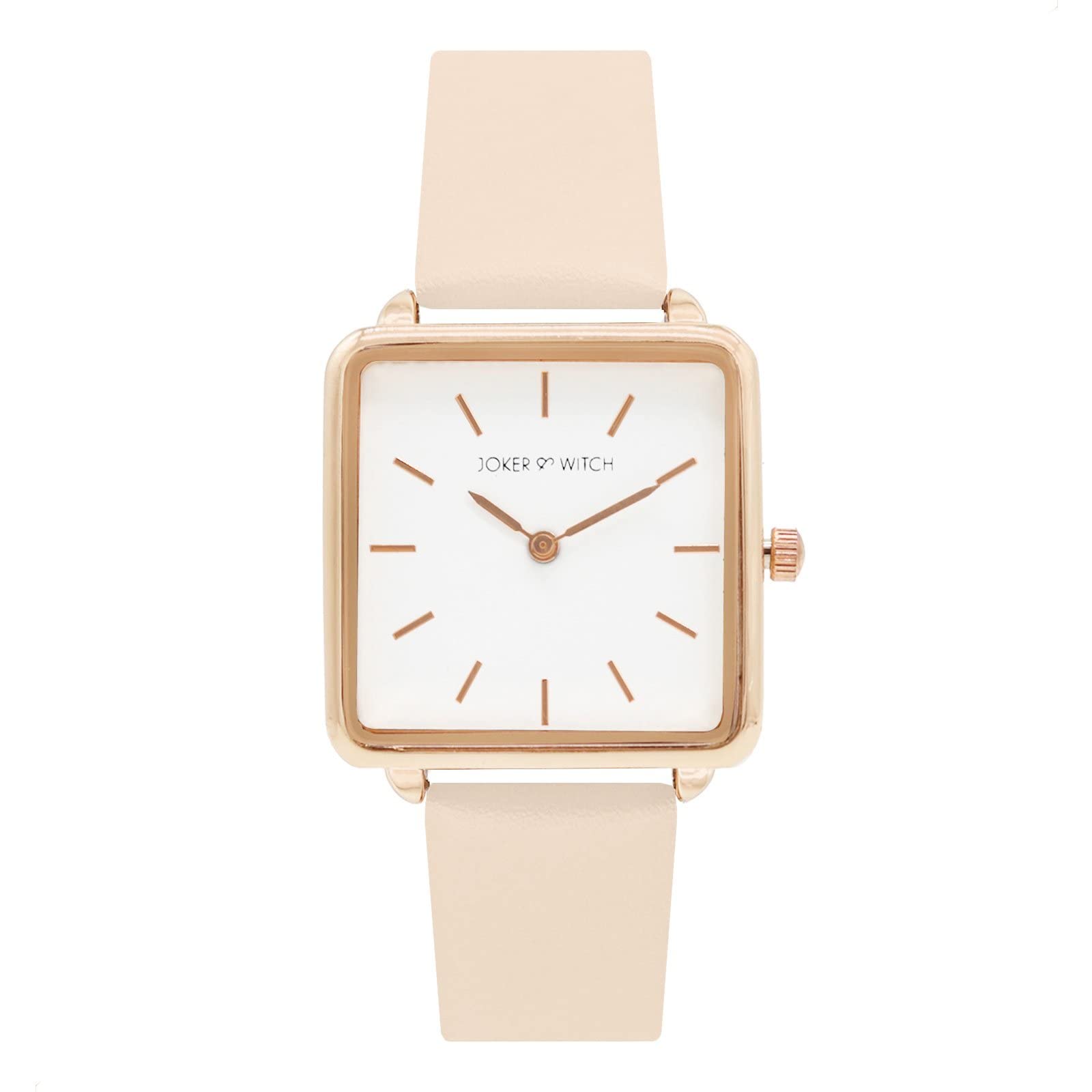 Joker & Witch Women Emily 28mm White Dial 16mm Pink Faux Leather Watch