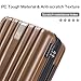 Hanke 14 Inch Underseat Carry On Luggage with Wheels Hard Shell Suitcases Lightweight Small Luggage for Weekender Mini Suitcase Carry On Bag Travel Luggage for Travel Rolling Suitcase.(Brown)