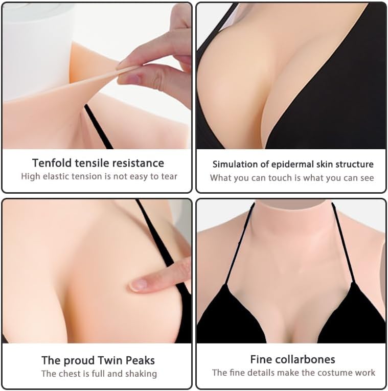 Fake Boobs, B-S Cup, Breast Plates Crossdresser, Drag Queen Cosplay, Silicone Breastplate, False Breasts, Breast Plate - Image 3