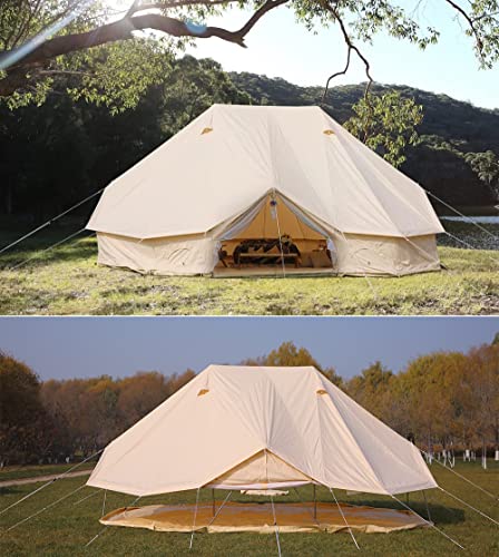 Carpa grande de algodón 6m 4 estaciones con chimenea miniatura 2