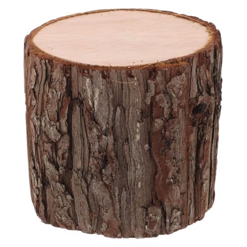 VOSAREA Wood Slices Tree Stump Decor with Bark Unfinished Wood Slives Log Side Table: Trees Stump As Centerpiece for Home and Wedding Decor