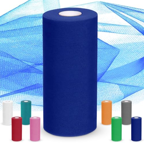 30cm x 92M Rollos de Tul,Decoracion Boda Tul Para DIY Hecho a mano Pom Pom Artesanía Lazo Fiesta Decoración Regalos (Azul Marino)