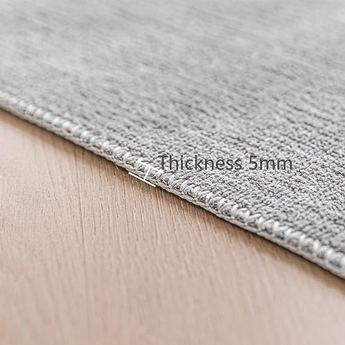 Evitany Modern Grey Rugs for Living Room Washable Short Pile Carpet Anti-Slip Rug Soft Area Rugs for Living Room Bedroom(Grey,120x160 cm) - Image 3