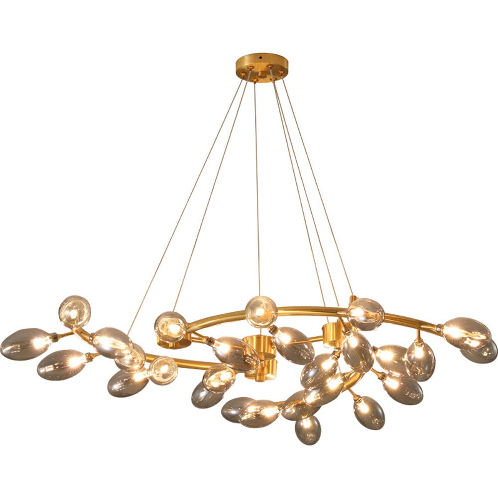 SXECAEPS Modern creative chandelier 27-Lights Modern Office Ceiling Light Fush Mount Fixtures Dining Room Bedroom Living Lamp Molecular art Hanging Lamps