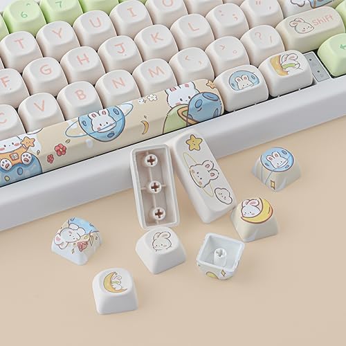Image of Keycap 143 Keys PBT Custom Keycaps Rabbit Cute Keycaps Set