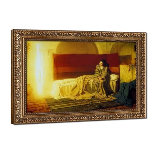 Impression sur toile L'Annonciation 1914 par Henry Ossawa Tanner 61x91,4 cm