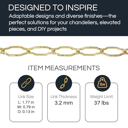 Image of RCH Hardware CH-S57-33-CO Steel Chandelier Chain, Copper (1 Foot)