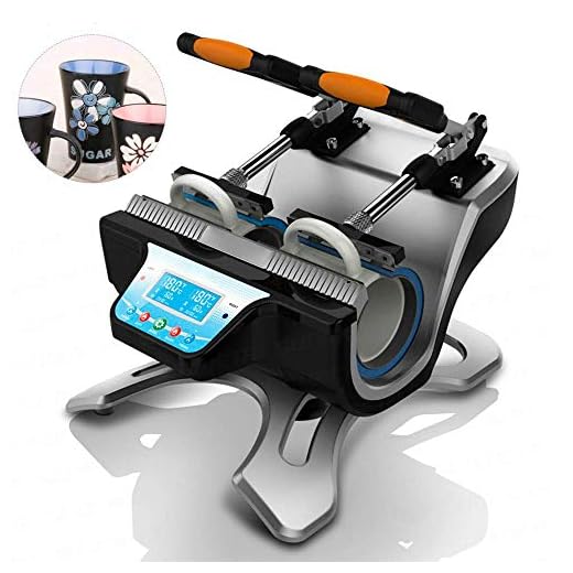 Mug Heat Press Transfer Machine, DIY Automatic Double Station for Mug Printing, 110V Compatible with 6oz, 9oz, 11oz, 12oz, 15oz, 17oz Cups