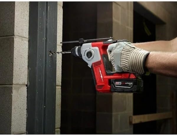 2612-20 Power Rotary Hammer Drill for Milwaukee 18V M18 Cordless 5/8" Rotary Hammer Red/Black - Bare Tool