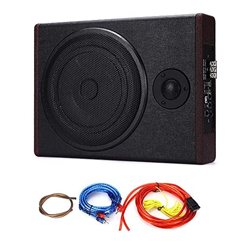 Shkalacar Subwoofer Actif sous Le siège de Voiture,600W Système de Caisson de Basses amplifié Haute Puissance pour Caisson de Basses Ultra-Mince stéréo de...