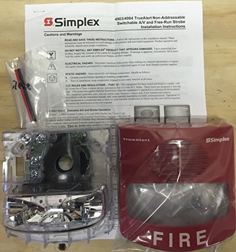 New Deal SIMPLEX 4903-9426 A/V 75 CD RED, STD Non-Addressable 🔥 Hot Deals SIMPLEX 4903-9426 A/V 75 CD RED, STD Non-Addressable