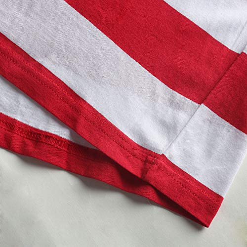 Zecmos Long Sleeve T Shirt Women Striped Tee Crew Neck Wide Stripes Tops Casual4