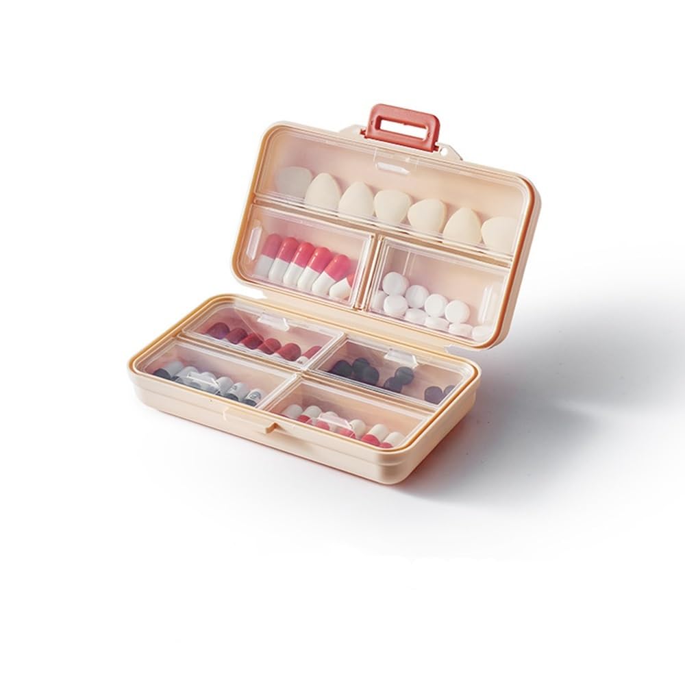 MRKU Trousse de Premiers Secours familiale, Armoire à Pharmacie Portable, Mini-boîte à pilules de Voyage pour Homme de 7 Jours, Grande capacité