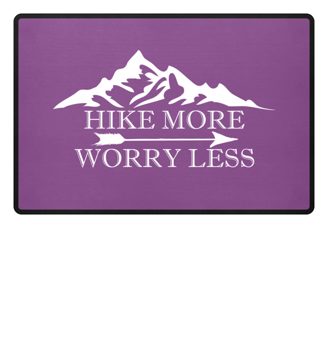Paillasson Hike More Worry Less lilas : l'esprit d'aventure s'invite chez vous