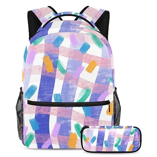 Sac à dos à motif abstrait mignon pour étudiants et sac de travail