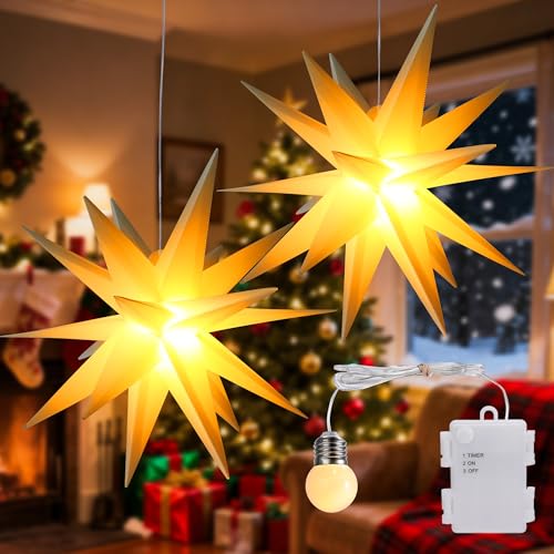 iBaycon Sterne Weihnachtsbeleuchtung Außen 45...