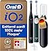 Oral-B iO Series 2 Elektrische Zahnbürste — Doppelpack — Electric Toothbrush, Inkl. 2 Aufsteckbürsten, Reise-Etui — 3 Putzmodi für Zahnpflege, GUT GETESTET (2,2) von STIFTUNG WARENTEST, Schwarz/Grün
