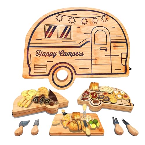 Haigoo Foldable RV Charcuterie Boards, Camping RV Essentials with Cheese Knife Set, RV Camper...
