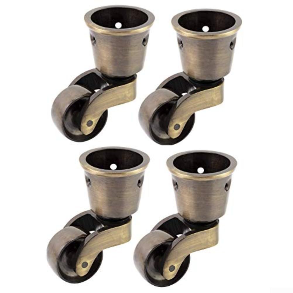 4 Ruote in Ottone Massiccio per Mobili Pesanti 55mm