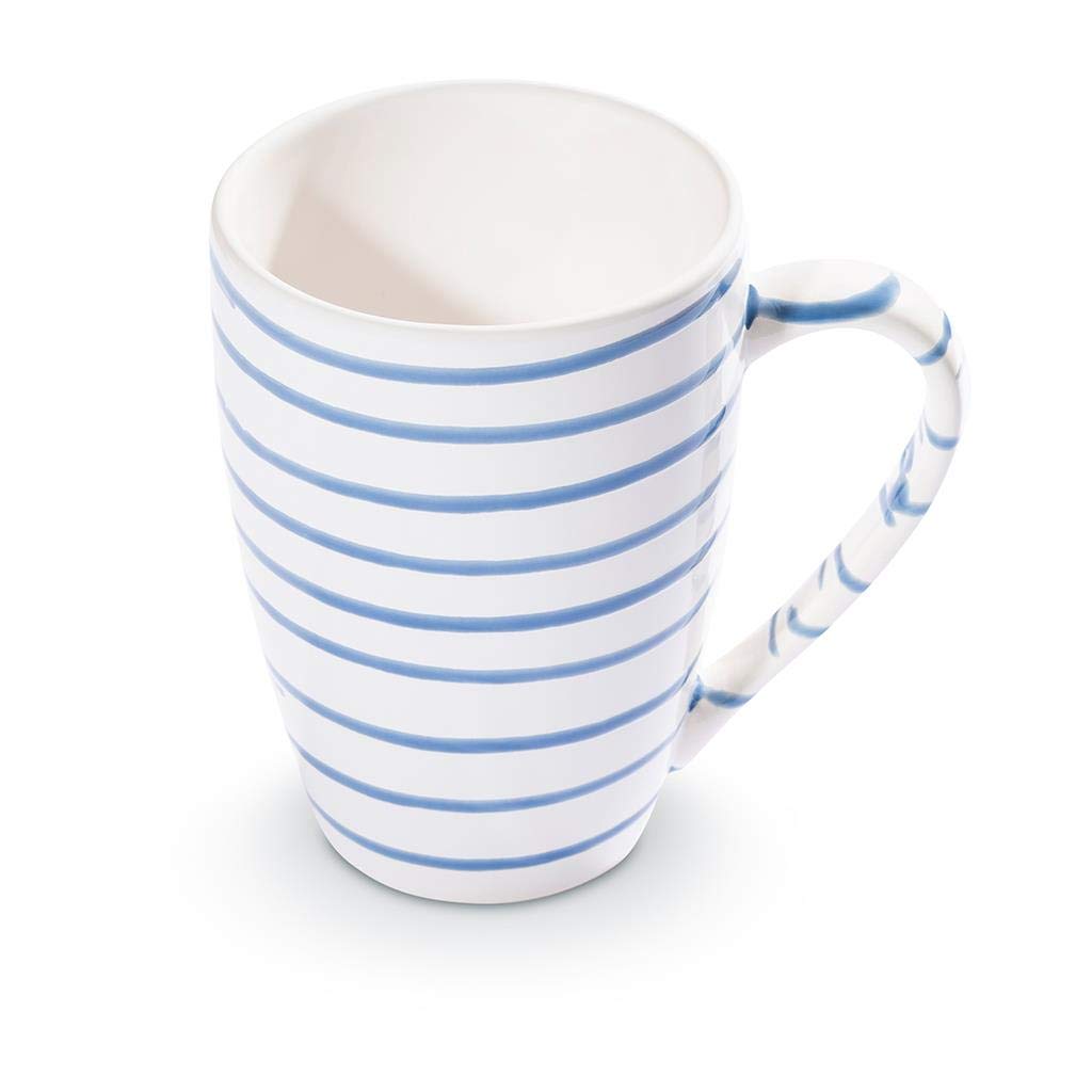Breakfast Coffee Mug Supermax Capacity 0.5 Litres Blue Flamed Crockery Handmade in Austria