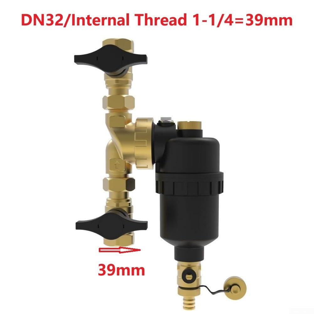 Magnetisches Heizsystem Vorfilter, Einstufiger Schlammabscheider mit abnehmbarem Magnetring, DN20 DN25 DN32 Innengewinde, für HVAC Fußbodenheizung (DN32)