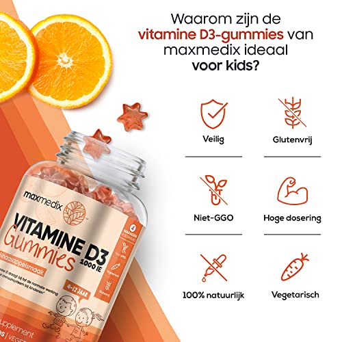 Vitamine D3 gummies voor kids vanaf 4+ - 1.000 IE (25 mcg) - 120 gummys voor 4 maanden - Sinaasappelsmaak - Vegetarisch… - Image 4