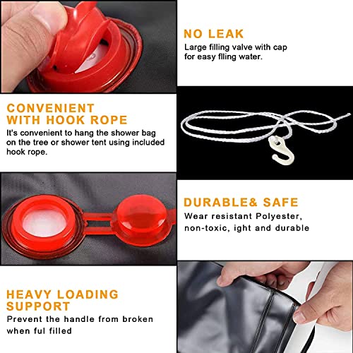 Shengruili Borsa da doccia solare da 20 l, da