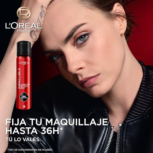 Miniatura 2 de L’Oréal Paris Spray Fijador Infaillible de Maquillaje XL con 36h* de duración, Fija el maquillaje sin Transferir para un Look Impecable. Water-proof y Oil-proof, 150 ml