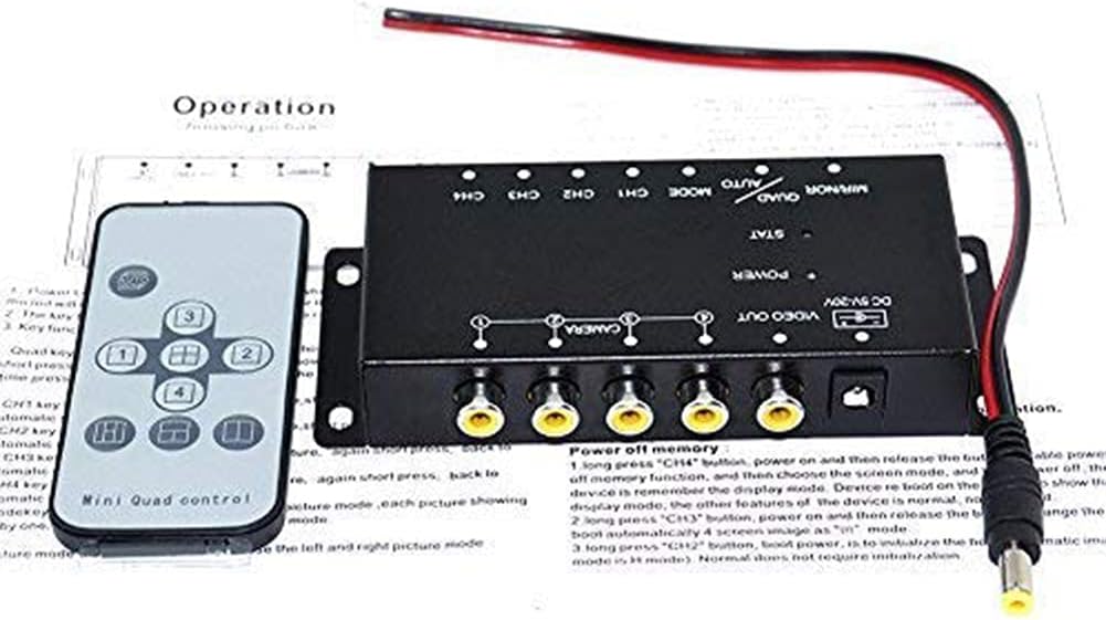 Auto Wayfeng WF® IR Control 4 Cameras Video Control Car Cameras Image Switch Combiner Box for Left View Right View Front Rear Parking Camera Box