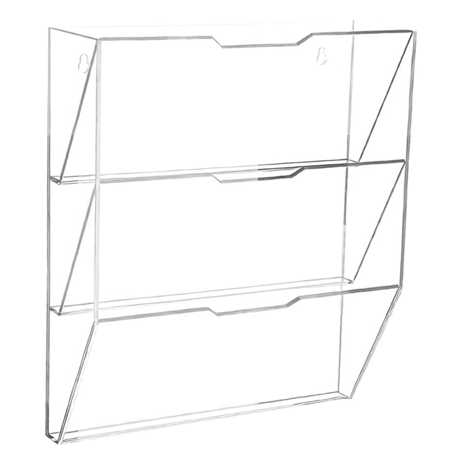 Gatuida Transparenter Wand-Hänge-Ablageorganizer, Acryl-Briefsortierer