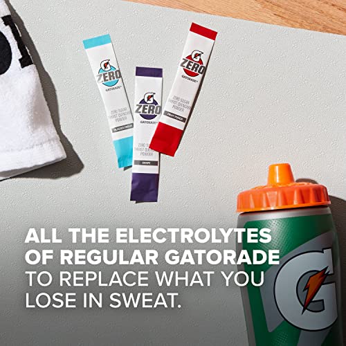 Gatorade G Zero Powder, Fruit Punch, 0.10oz Packets, Makes 20 ounces (120 Pack)
