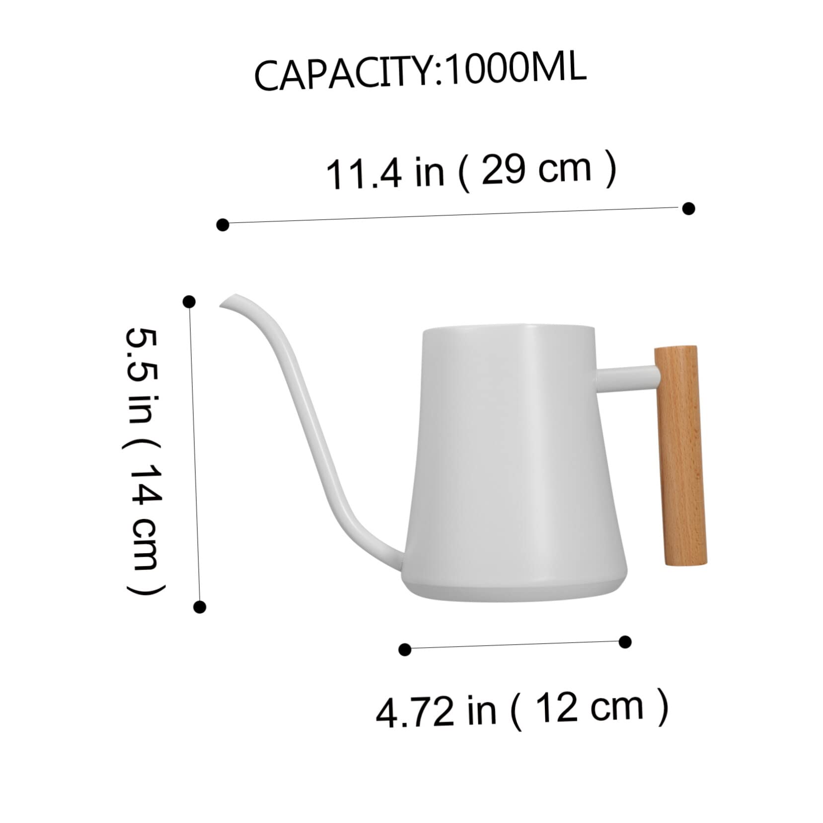 DOITOOL Annaffiatoio in Acciaio Inossidabile Beccuccio Per Piante Vaso Da Giardino Per Interni Ed Esterni