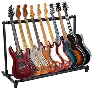 STURDY AND DURABLE: The guitar stand for multiple guitars is made of a high-quality thickened iron tube and sponge sleeve, which is sturdy and durable with good load-bearing performance. High-quality metal construction provides reliable and strong su...
