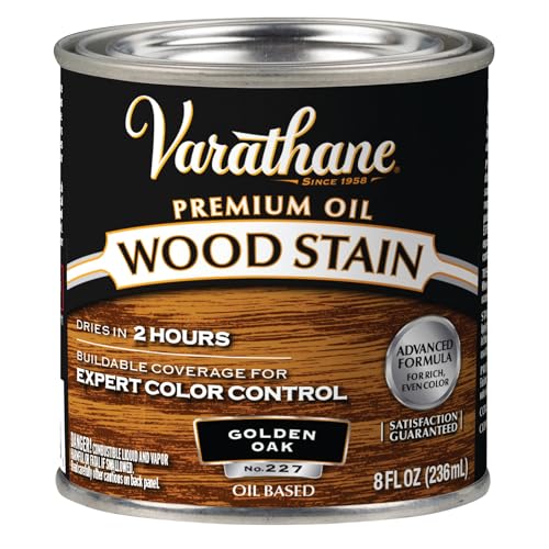Varathane Rust-Oleum 211793 Stain, Golden Oak, 1/2', Half Pint, Gold