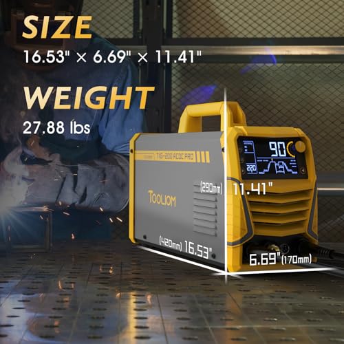 Image of TOOLIOM 6-in-1 AC /DC TIG Welder with Pulse, 110V /220V Dual Voltage | AC TIG /DC TIG /AC Pulsed TIG /DC Pulsed TIG /Stick /TIG Spot modes, large digital display