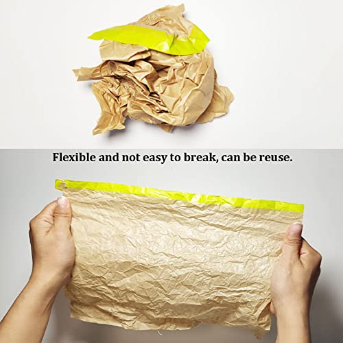 AZH Pre-Taped Masking Paper 18in x 50Ft Masking Paper with Adhesive for Painting, Tape and Drape Paint Adhesive Protective Paper Roll for Automotive Furniture Wall Protection - Thumbnail 6