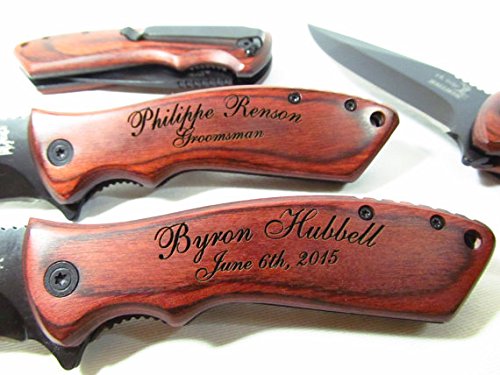 Elk Ridge Personalized Engraved Spring Assist Open EDC Pocket Knife Groomsman Best Man Wedding Party ER