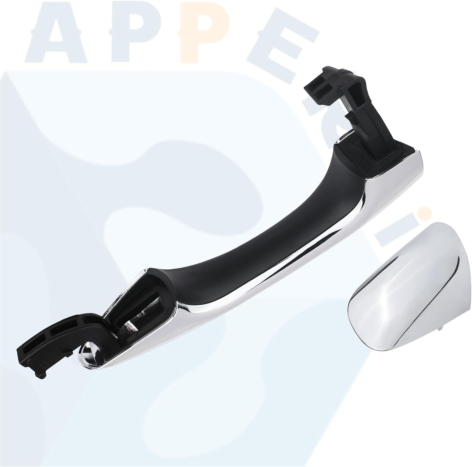 APPERFiT Exterior Door Handle w/End Cap Cover for Rear Door Left Driver Side Chrome Compatible with Kia Sorento 2016 2017 2018 2019 2020 Replaces 82651-C5010 83652-C5010