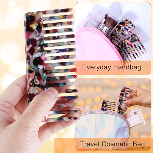 Ouligay 568495_1_KYP7ERNR 2Pcs Large Wide Tooth Comb For Women Acetate Round Tooth Comb For Wet Curly Hair Tortoise Comb Hair Detangling Comb For Thick Wavy Long Dry Hair thumb #6