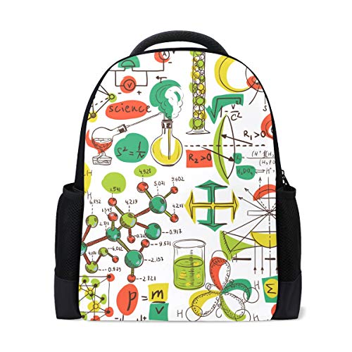 Preisvergleich Produktbild ISAOA Kinder Rucksack Schultasche für Mädchen Jungen Schulrucksack Schulrucksack für Wissenschaftslabor Objekte Doodle Vintage Casual Rucksack Daypack Laptop Rucksäcke