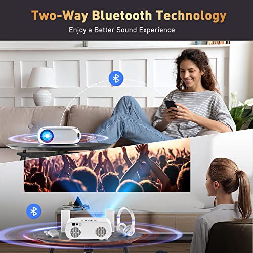[Auto-Focus] Projector, Native Full Hd 1080P Projector 4K Supported, Android Tv Home Theater Projector, Outdoor Movie Projector Built In Two-Way Bluetooth, 2.4/5G Wifi, 4D Keystone Correction #TOP4