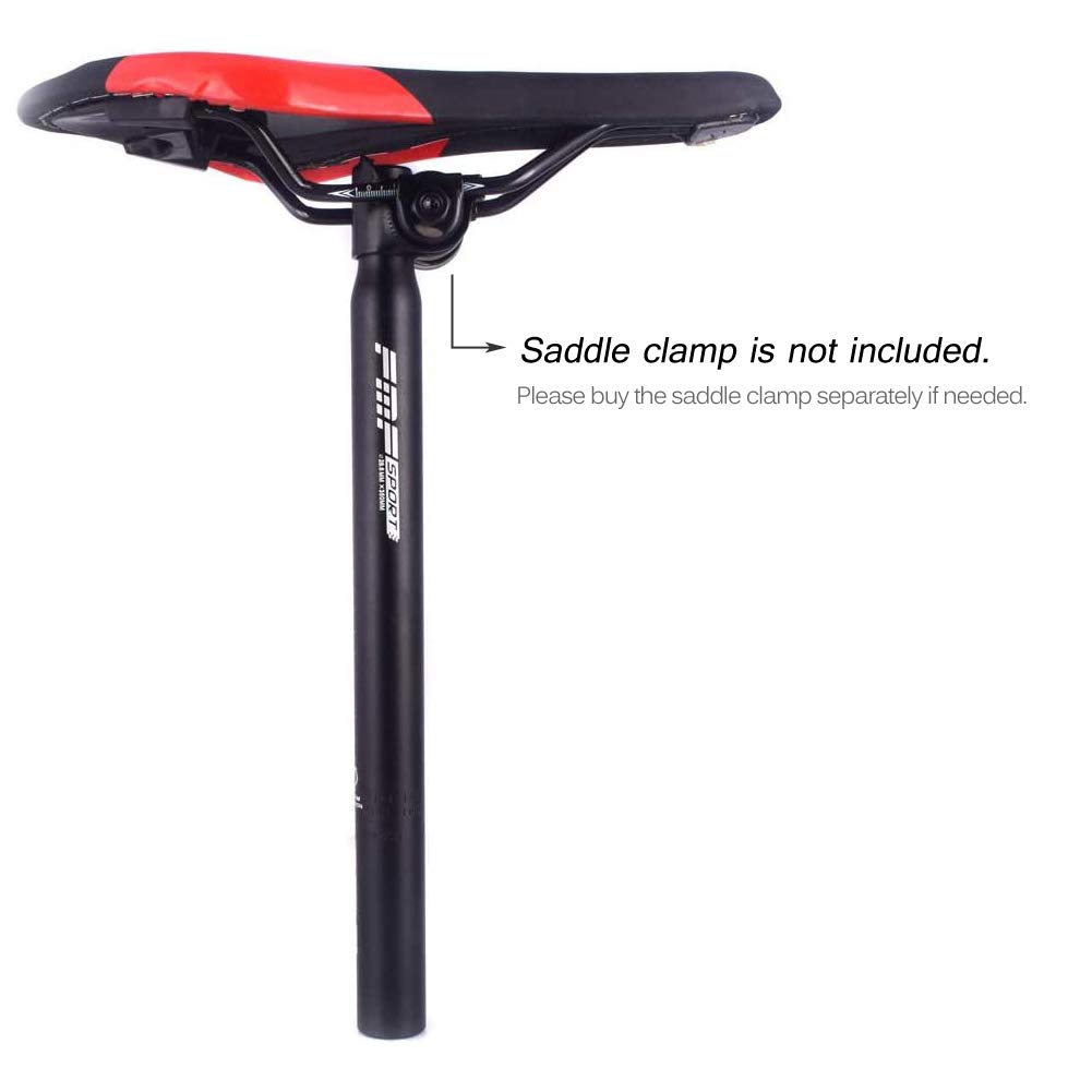 FOMTOR Fahrrad-Sattelstütze 25,4/27,2/28,6/31,6, 350 mm, MTB-Sattelstütze für Mountainbike, Faltrad, Rennrad (25,4 mm) Sport & Freizeit