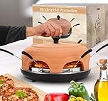 Heidenfeld Pizzaofen Pizzachef für 6 Personen | 1100 Watt bis 300°C - Backofen - Pizzaofen elektrisch - Pizza Ofen - Pizza Maker - Pizzamaker - Elektro Pizzaofen Raclette - Elektrischer Pizza-Ofen