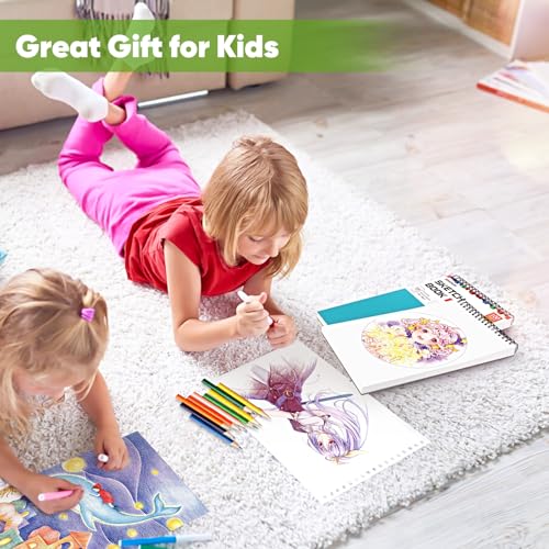 Soucolor School Supplies 9" x 12" Sketch Book for High College Teacher Student, 1-Pack 100 Sheets Spiral Bound Art Sketchbook, Acid Free... - Image 5