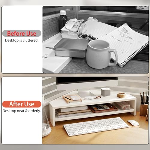 Bureau encombré ? Étagère de bureau à 2 niveaux pour gagner de l'espace