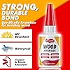 Wood Glue 1.23 oz - Clear, Waterproof Adhesive for Furniture Repair, DIY, Crafts– Ultra Strong, Fast-Drying Glue for Wood, Metal, Plastic & More