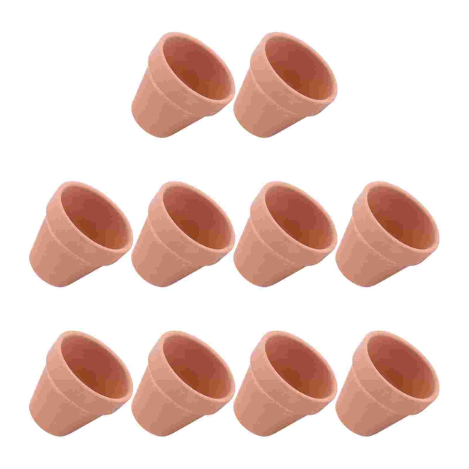 Yuanstore 10Pcs 5.5X5cm Small Mini Terracotta Pot Clay Ceramic Pottery Planter Flower Pots Succulent Nursery Pots Great For Plants