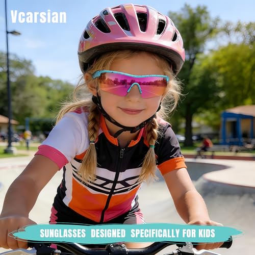 Image of Kids Sunglasses Youth Baseball Sunglasses for Boys Girls 3-12 Polarized Softball Sports Goggles UV Protection